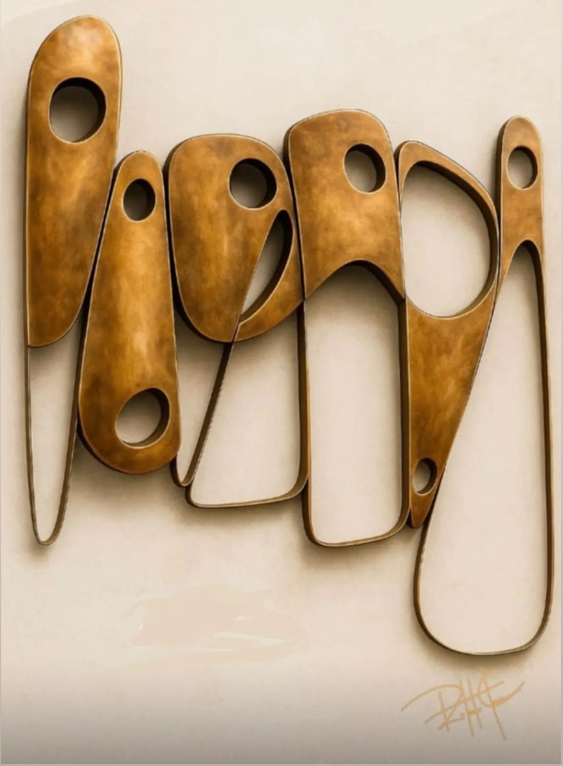 Casulos — Objeto de Parede. Bronze . Roberto Claussen.